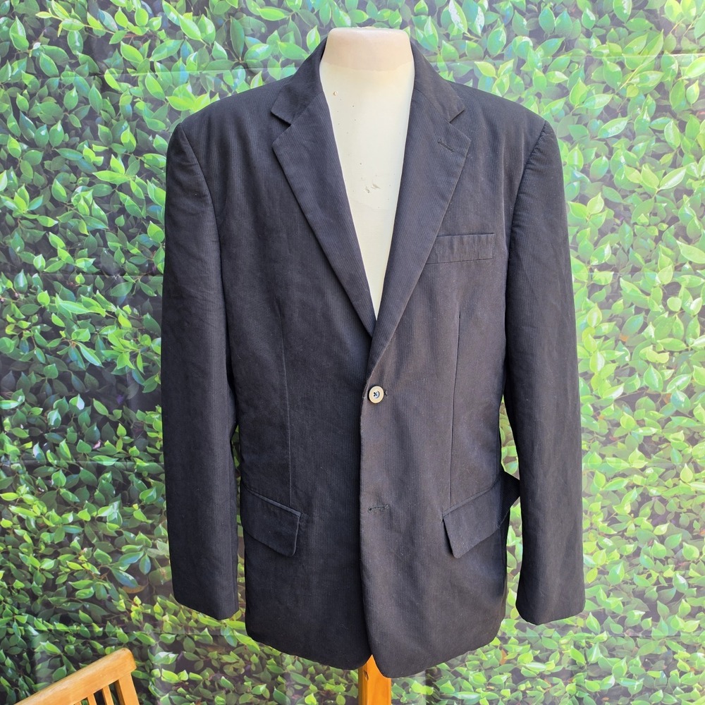 Cubavera Men's Black Blazer Jacket Size 40 Medium Rayon Blend Sport Coat
